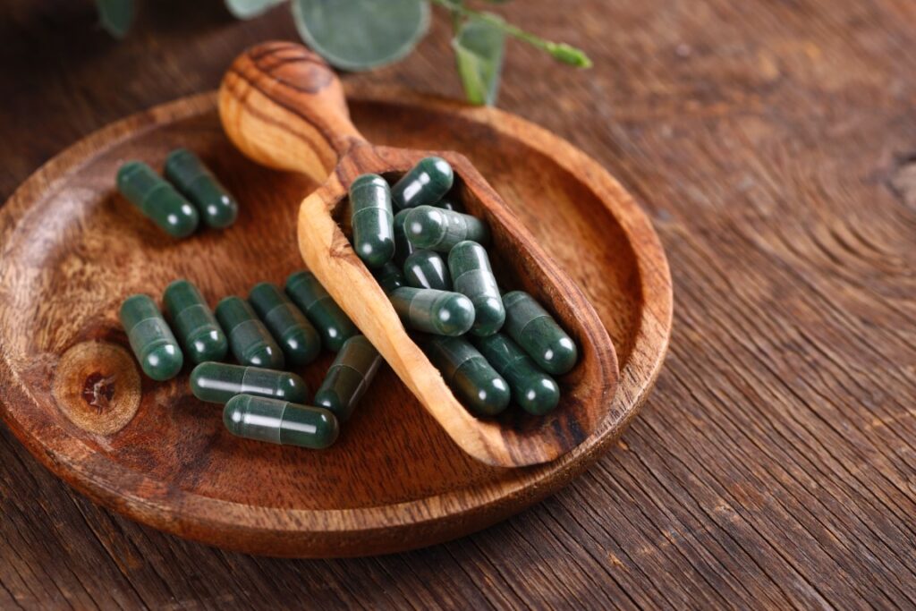 Spiruline proposée en compléments alimentaires