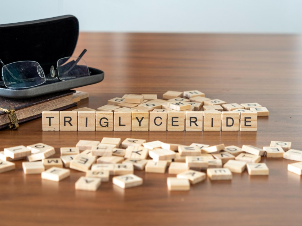 Lettres formant le mot triglycéride