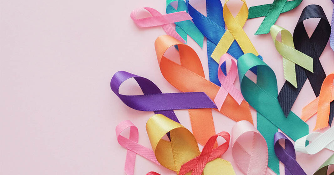 Les rubans symbolisant la lutte contre plusieurs formes de cancer