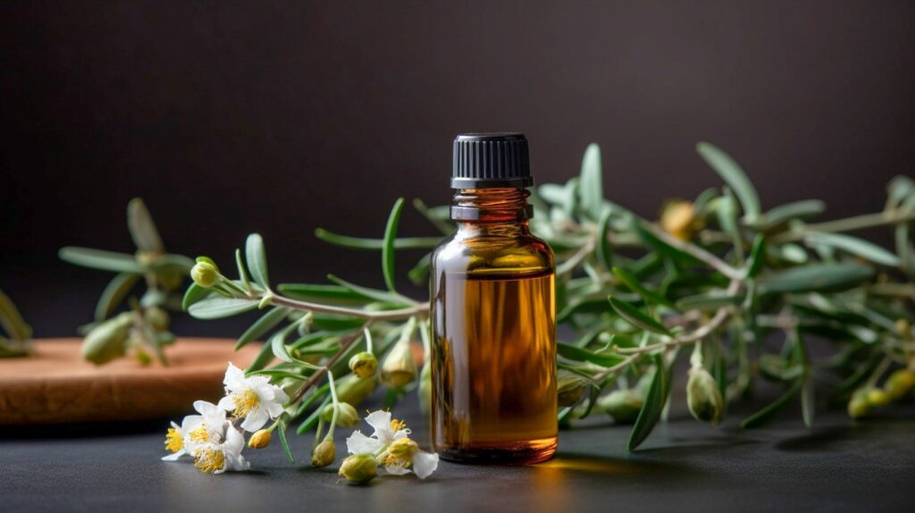 De l'huile essentielle de tea tree