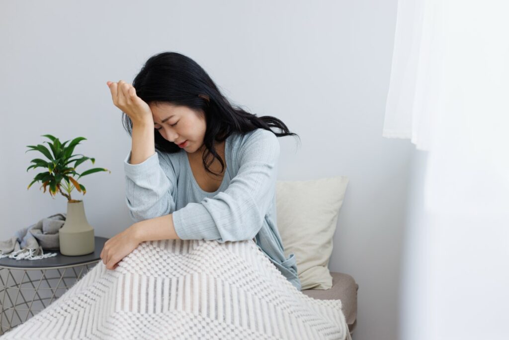 Femme souffrant d'état dépressif